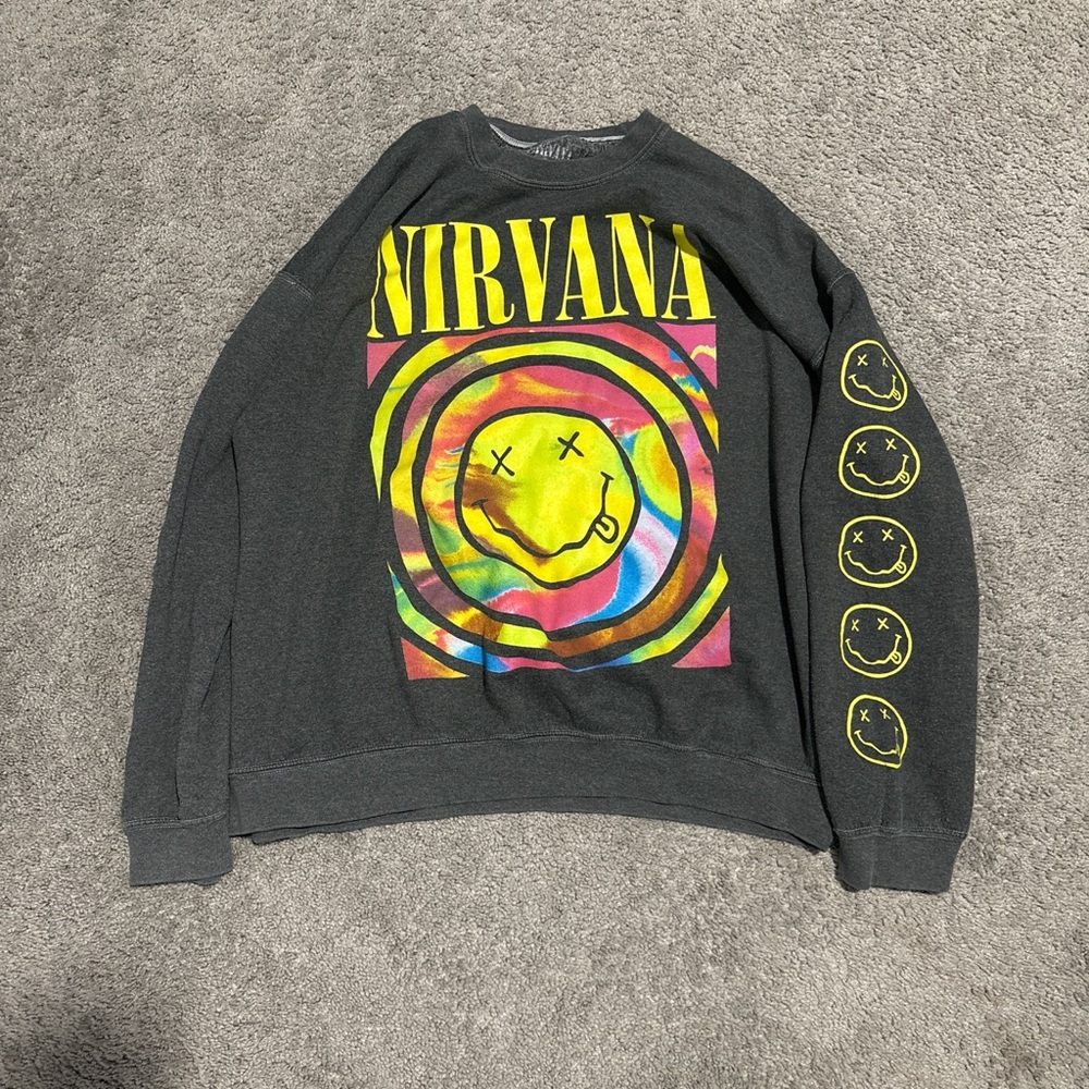 Nirvana Gray Graphic Sweater